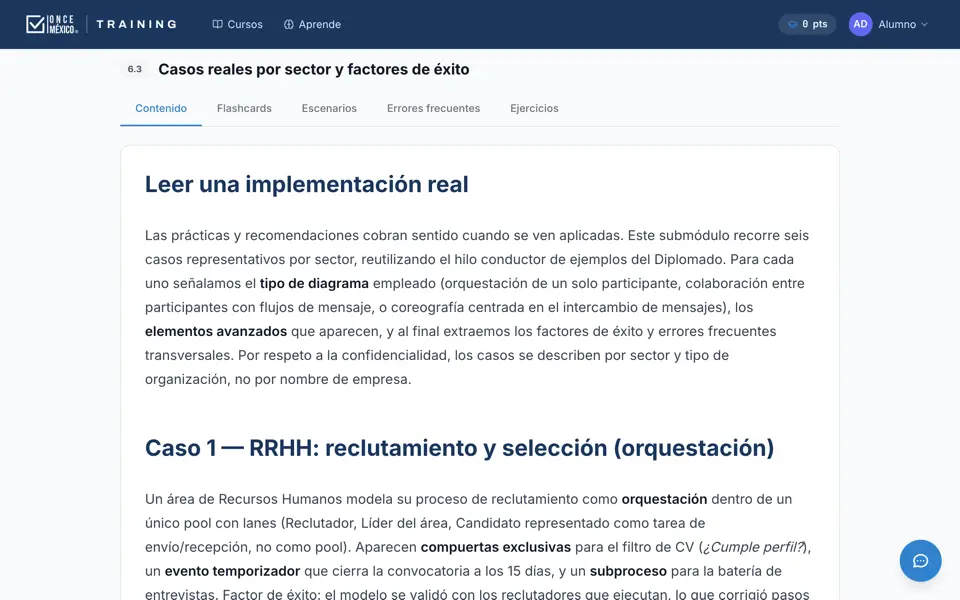 Lectura de un tema en la plataforma