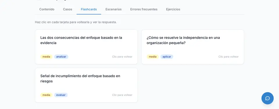 Fichas de repaso de un tema