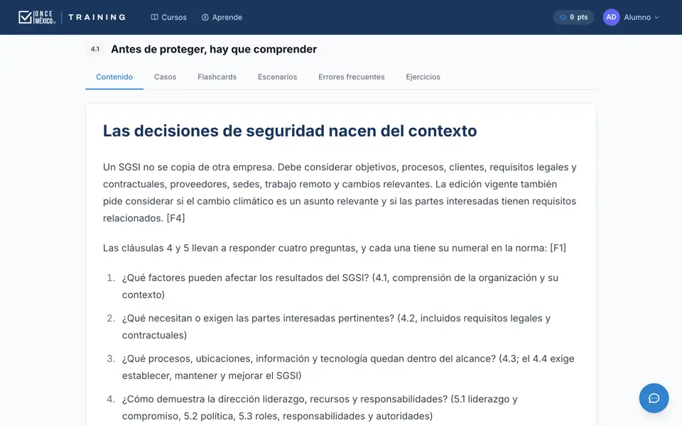 Lectura de un tema en la plataforma
