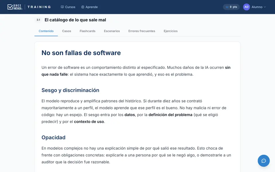 Lectura de un tema en la plataforma