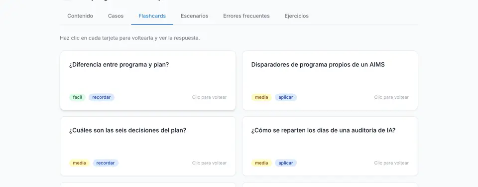 Fichas de repaso de un tema