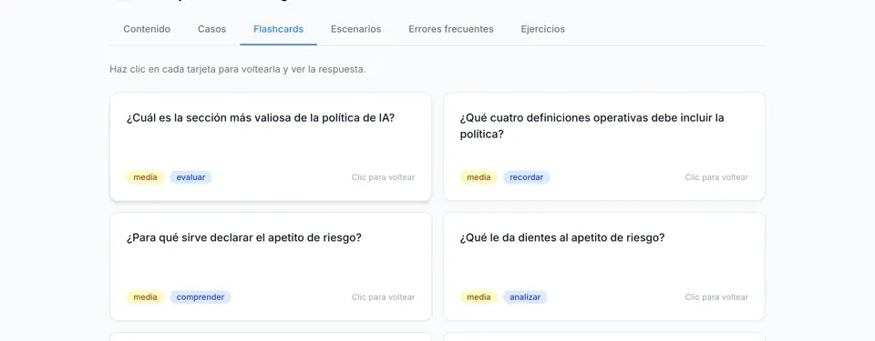 Fichas de repaso de un tema