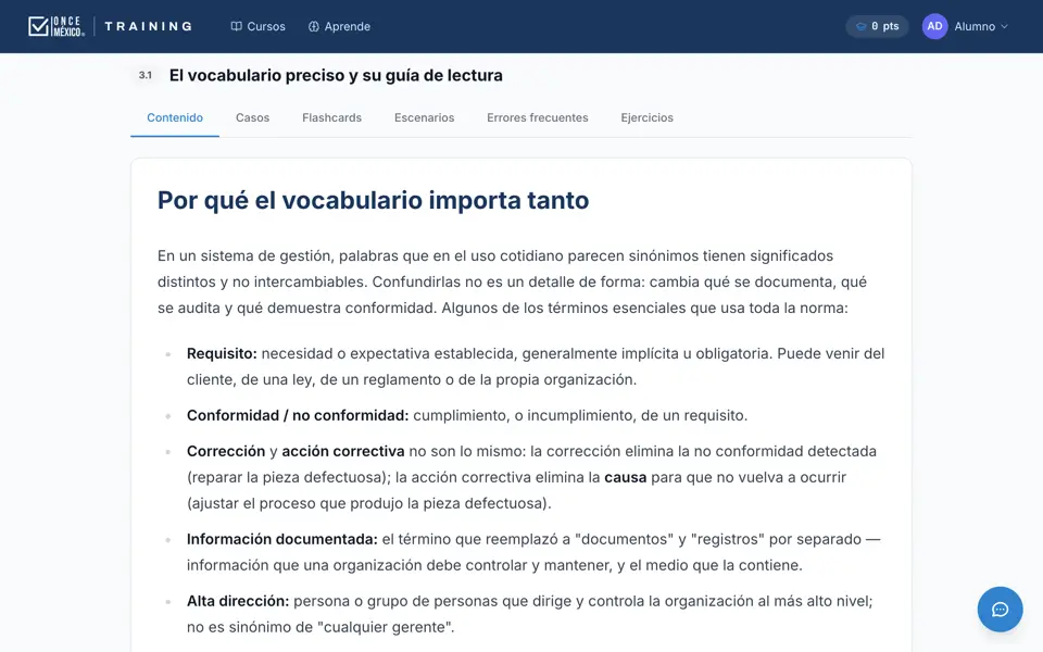 Lectura de un tema en la plataforma